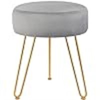 SEALED - Velvet Footrest Stool Ottoman Round/Squar