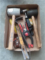 Rubber mallets, pry bars, utility knife, etc