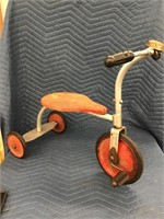 Vintage Kids Tricycle Metal Body with Wood Seat