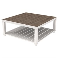 Marina Point Square Steel Patio Chat Table
