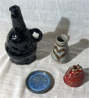 4 Artisan Pottery Pieces