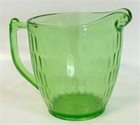 NEAT URANIUM GLASS BATER PITCHER - MIXING CUP