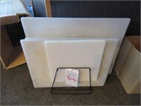 LOT, NSF CUTTING BOARDS W/RACK