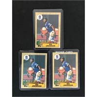 Three 1987 Topps Bo Jackson Rookie Cards