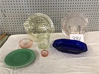 COLOURED GLASS COLLECTORS LOT