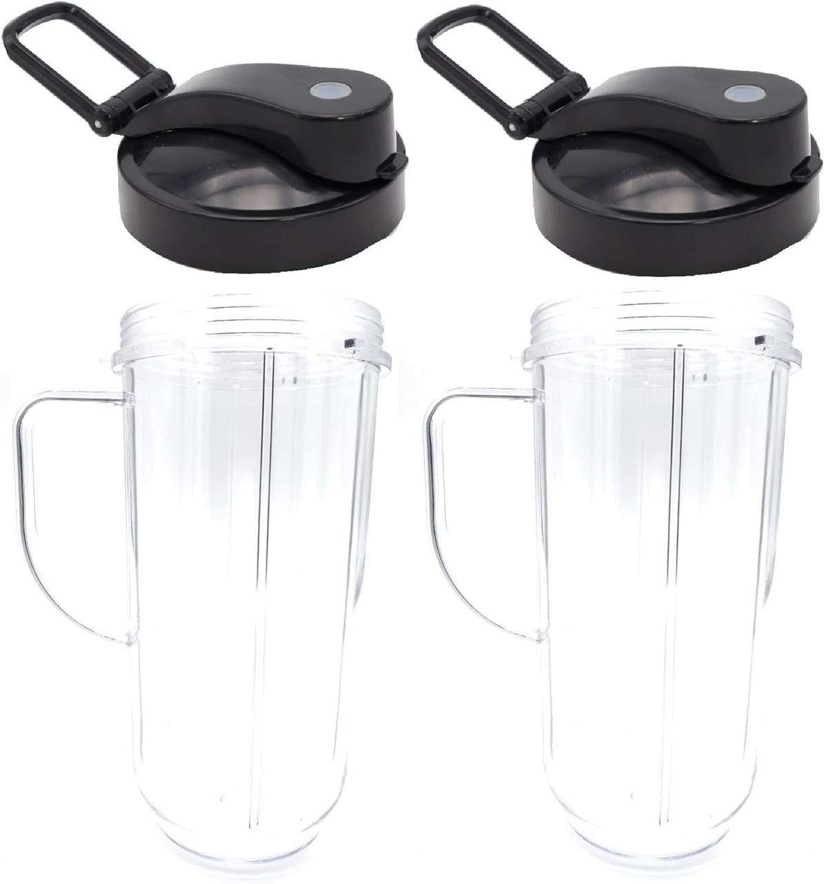 NEW /  Extra Cups w To Go Lid - For  Magic Bullet