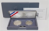 1991-S Proof Commemorative 2-Coin Set Silver