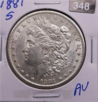 1881-S U.S. Morgan silver Dollar
