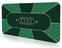 47×23 Inch Poker Mat, 6 Players Texas