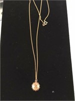 10k gold pendant with 18" chain