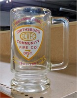 1981 SMITHSBURG MD FIRE DEPT GLASS MUG