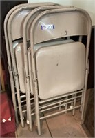 4 - METAL FOLDING CHAIRS