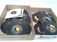 Columbia Records and Decca 45 music records