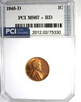 1946-D Cent MS67+ RD LISTS $2750