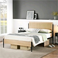 Queen Metal Bed Frame with Curved