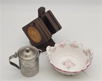 Coasters, Bowl, Syrup or Cream Pitcher