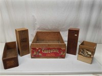 Wooden Packing Crate, Cigar Box, Whiskey Box +