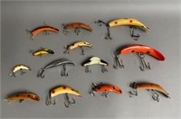 Collection of Vintage Flatfish Lures in Box