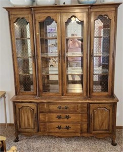 58in x 6 ft Tall x 6 inch Deep Lighted China Hutch