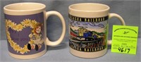 Pair of vintage souvenir mugs