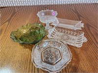 Clear Glassware and Green Bowl