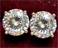 $2000 14K  1.34G Moissanite (2.4ct) Earrings