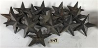 16 Cast Iron Stars with Mounting Spikes 2 1/12"