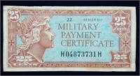 US 25 Cent Military Payment Certificate Series