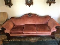 Empire Mahogany  3 Cushion Sofa