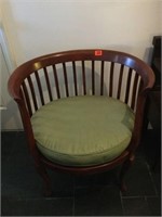 Mahogany Chair with Cushion, Queen Anne Style