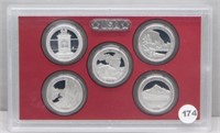 2010 Silver 5 Coin Proof Set.