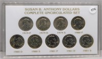 SBA Complete UNC Dollar Set from 1979 to 1981.