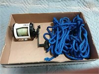 Mitchell ORCA fishing reel, rope