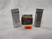 3 silver lighters