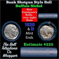 Buffalo Nickel Shotgun Roll in Old Bank Style 'Bel