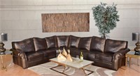 Botswana Brown Croc and Leather Large Sectional (K