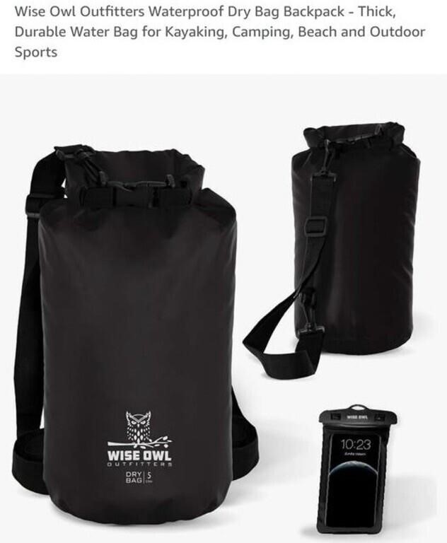 MSRP $20 Wise owl Waterproof Dry Bag