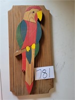Wooden Parrot Decor