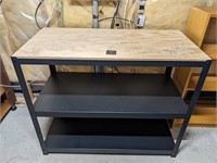 Wooden Topped Metal Frame Work Bench/Table