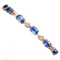 Natural Unheated Oval Kyanite 7x5 MM Bracelet