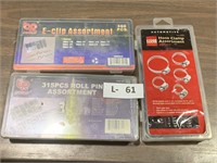 E-Clips, Roll Pins, Hose Clamps