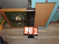 Lot of Wall Decor w/Stained Glass