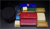 A group of xylonite and watch boxes