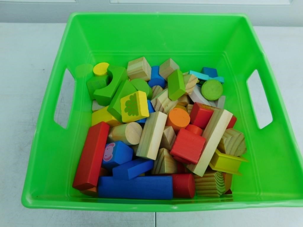 Small bin of kids' building blocks