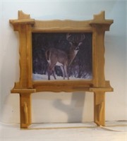 Wood Framed Deer Image
