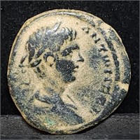 Ancient Roman Bronze Coin with Info Card