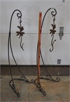 Hanging planter metal stands & hooks, see pics