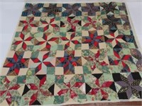 Hand-Stitched Quilt, Some Repair Needed -70" x78"