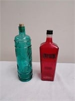 2 decorative bottles