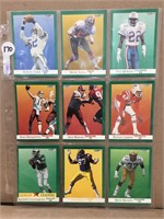 9-Mixed Vintage Fleer 91 Football Cards